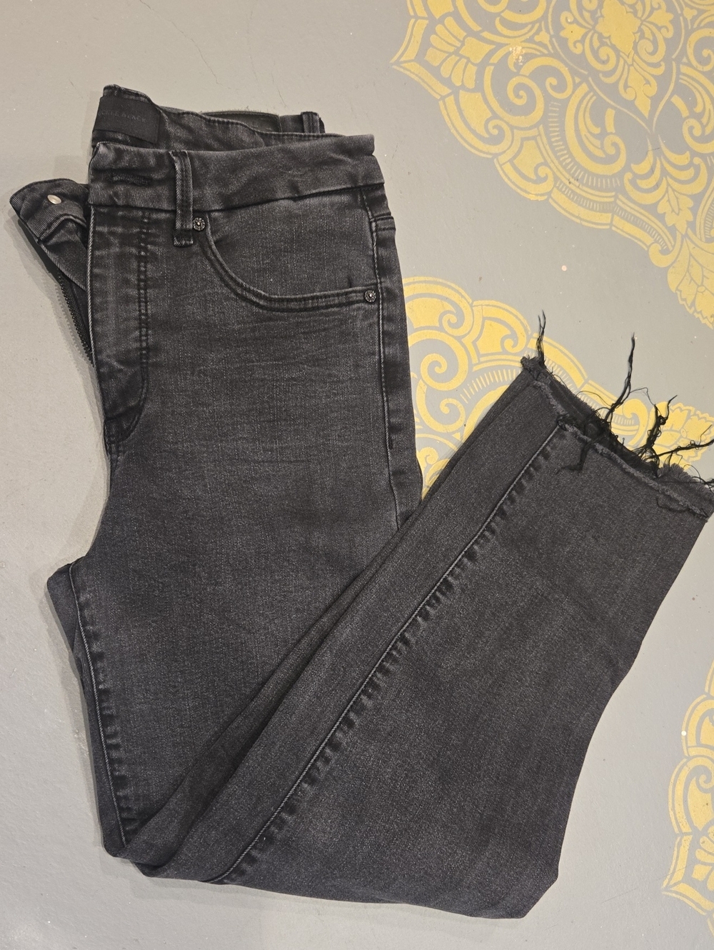 Buckle Black Womens Frayed Hem Jeans